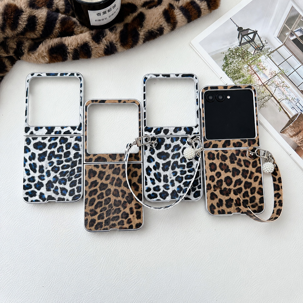 Gaming Accessories Storage - Luipaardprint Opvouwbare Flip Telefoonhoes Voor Motorola