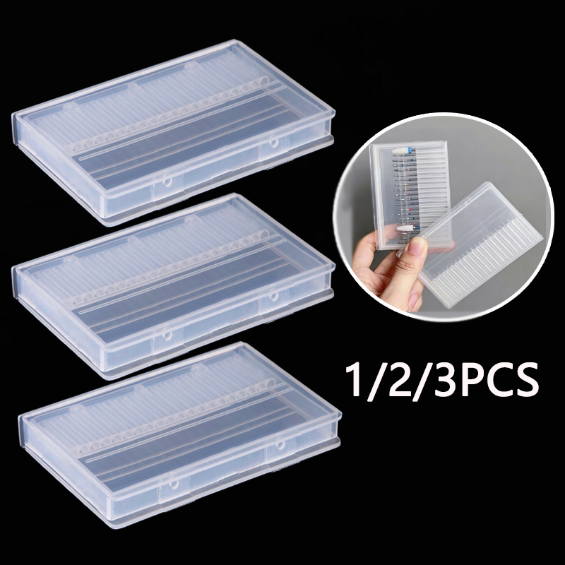Gaming Accessories Storage - 1/2/3PCS 20 Slots Clear Nail Boor