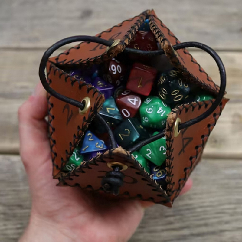 Leren D20 dobbelstenen tas, ve - Gaming Accessories Gift Ideas recensie en prijs