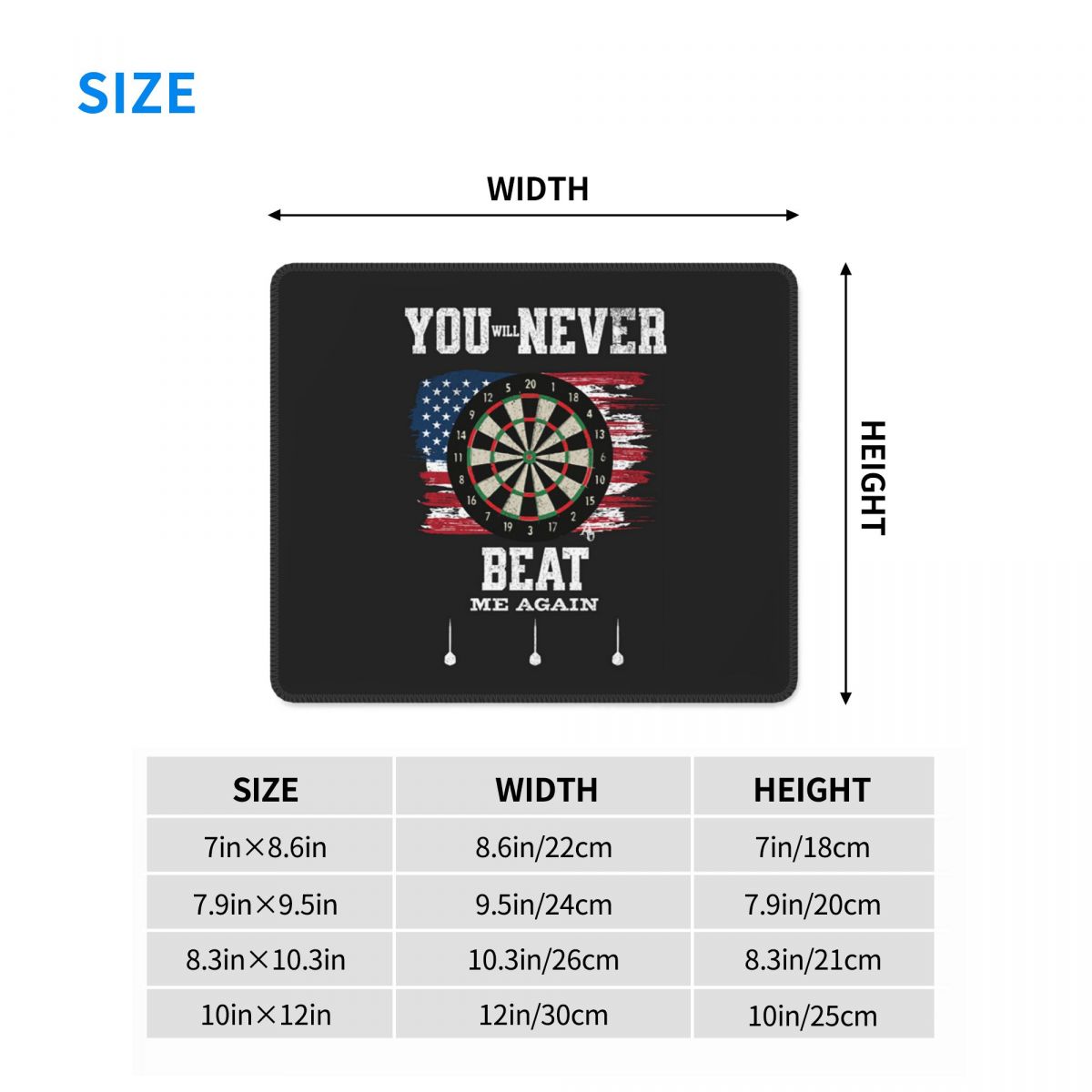 Multi-size muismat Dartbord Pi - Gaming Accessories Target recensie en prijs